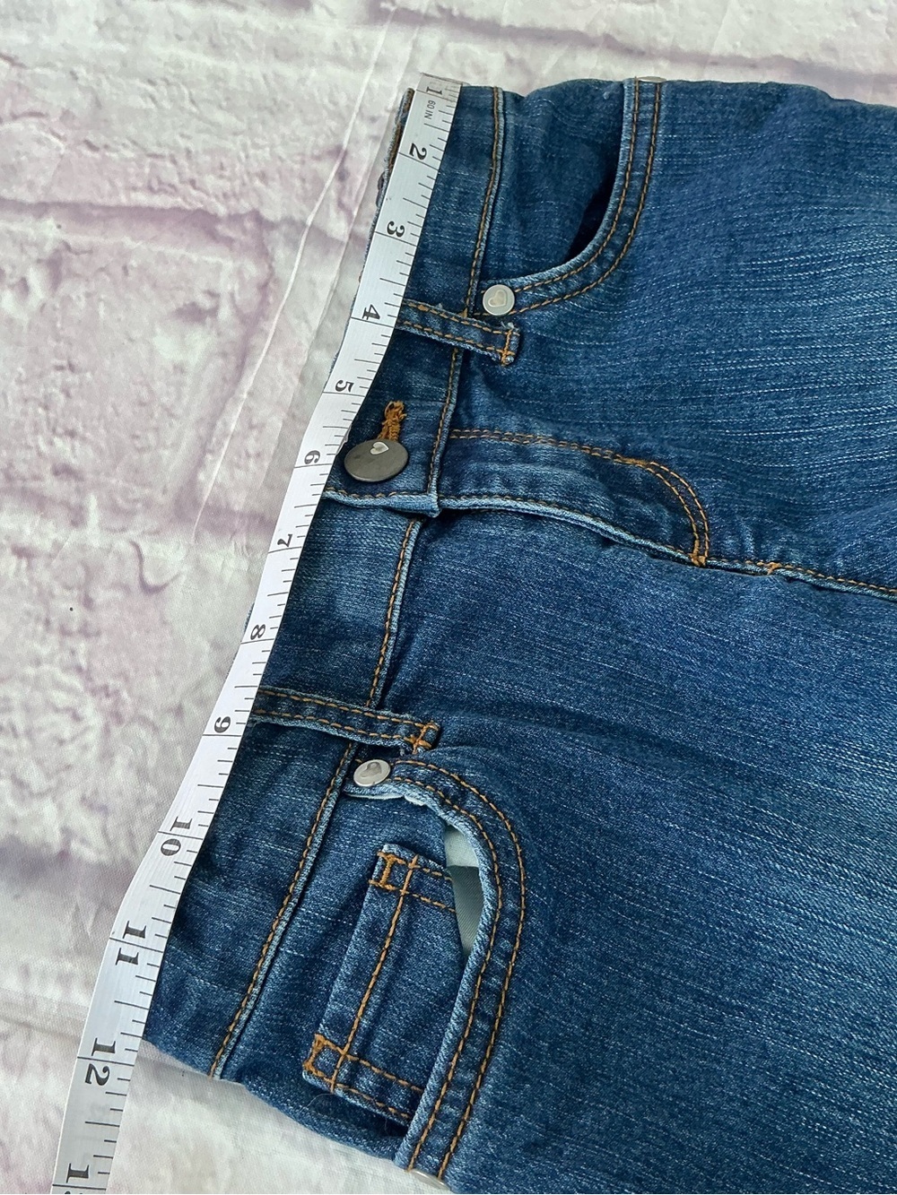 The Children's Place Girls' Dark Blue Super Skinny Adjustable StrtchJeans Size 8 - Picture 3 of 9